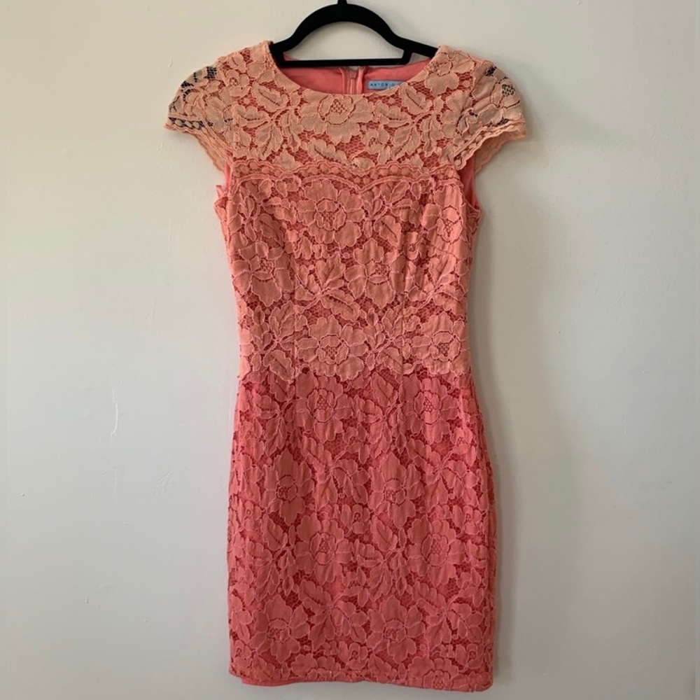 Antonio Melani Kaylee Scalloped Ombre-Lace Dress